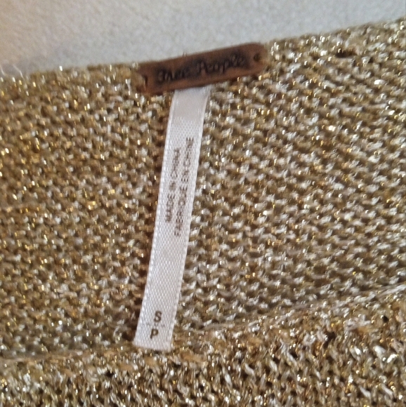 Free People Ski Lake Metallic One Shoulder Sweater Size Small - Picture 8 of 9